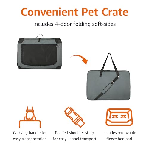 Tan Soft-Sided Folding Dog Travel Crate Kennel U510353