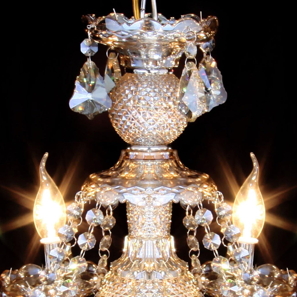 15 Lights Cognac K9 Crystal Chandelier W8513