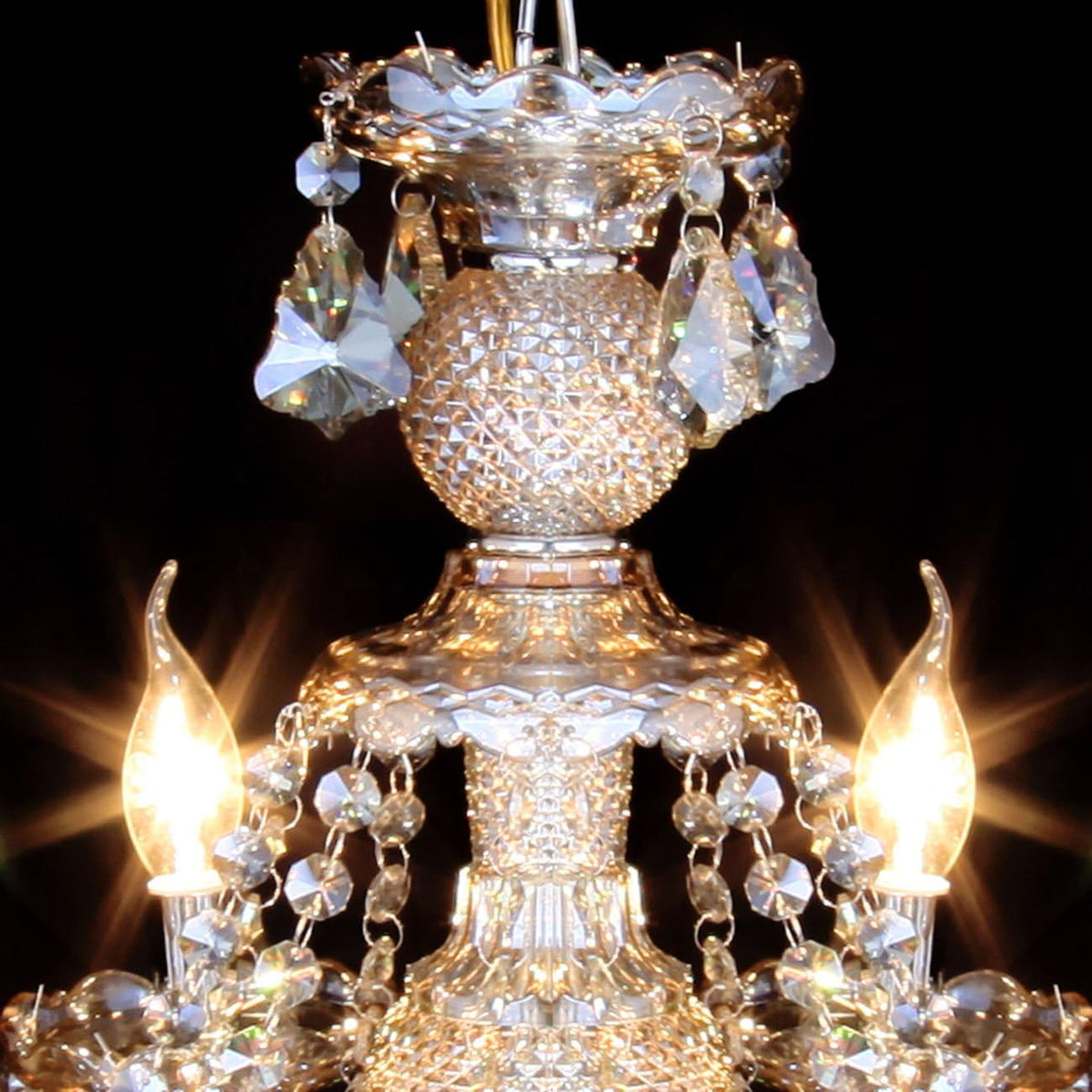 15 Lights Cognac K9 Crystal Chandelier W8513