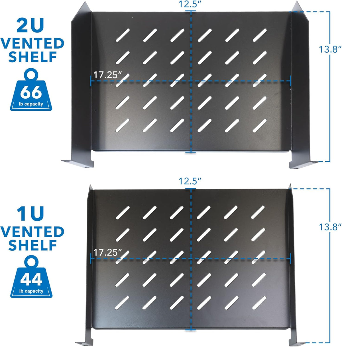 15U Server Rack with 2 Shelves N902622