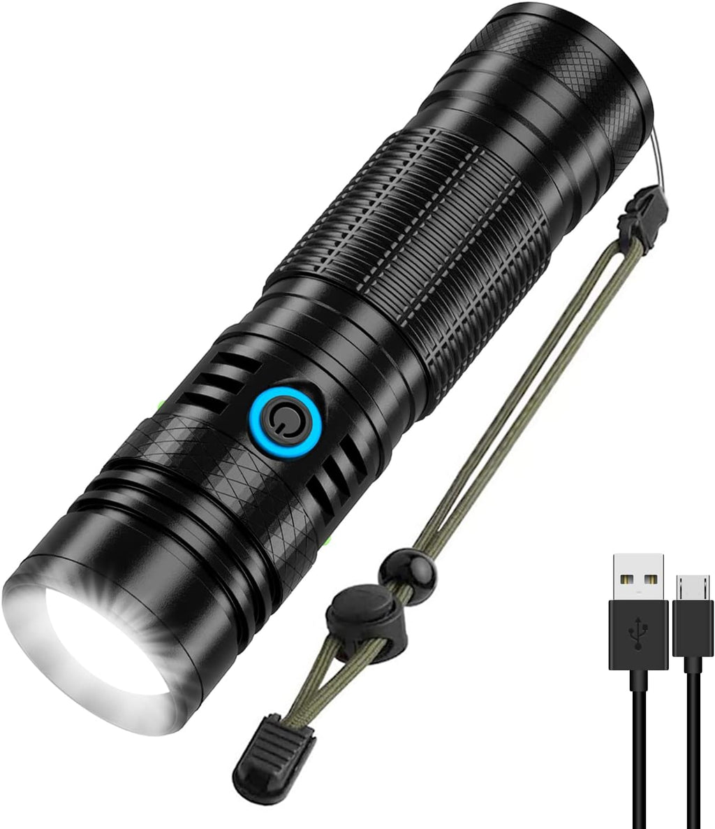 Rechargeable LED Flashlight, 1200 Lumens, 5000mAh Battery, Waterproof, Handheld, Tactical Z31058