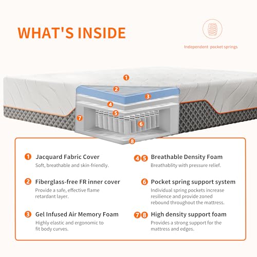 Split King Adjustable Bed Frame with Mattress A2102