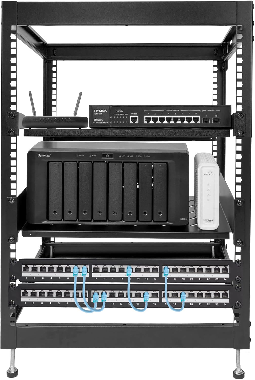 15U Server Rack with 2 Shelves N902622