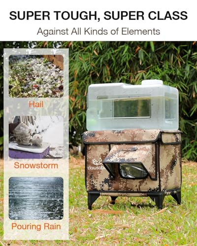 Forest Green 26"x16"x18" Insulated Outdoor Cat Shelter with Heater O59845