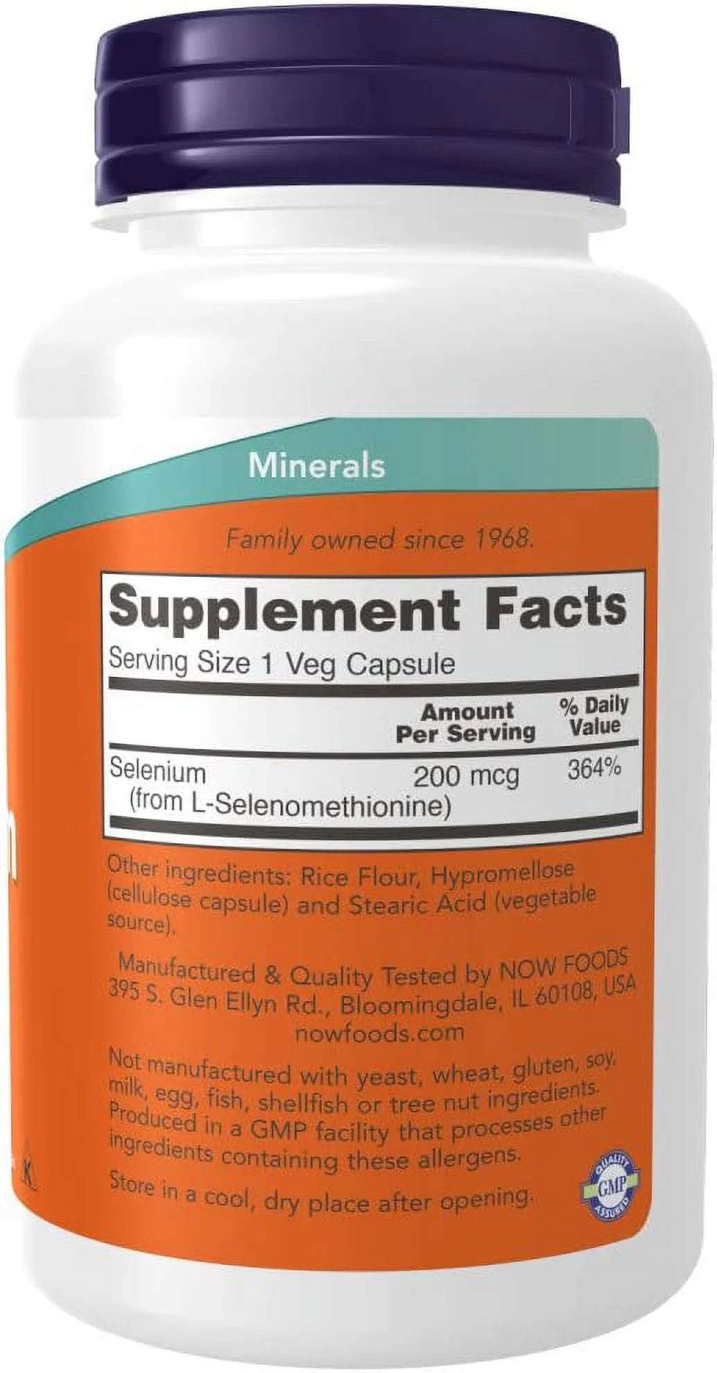 Selenium 200 mcg 180 Count (Pack of 2) Unflavored T160