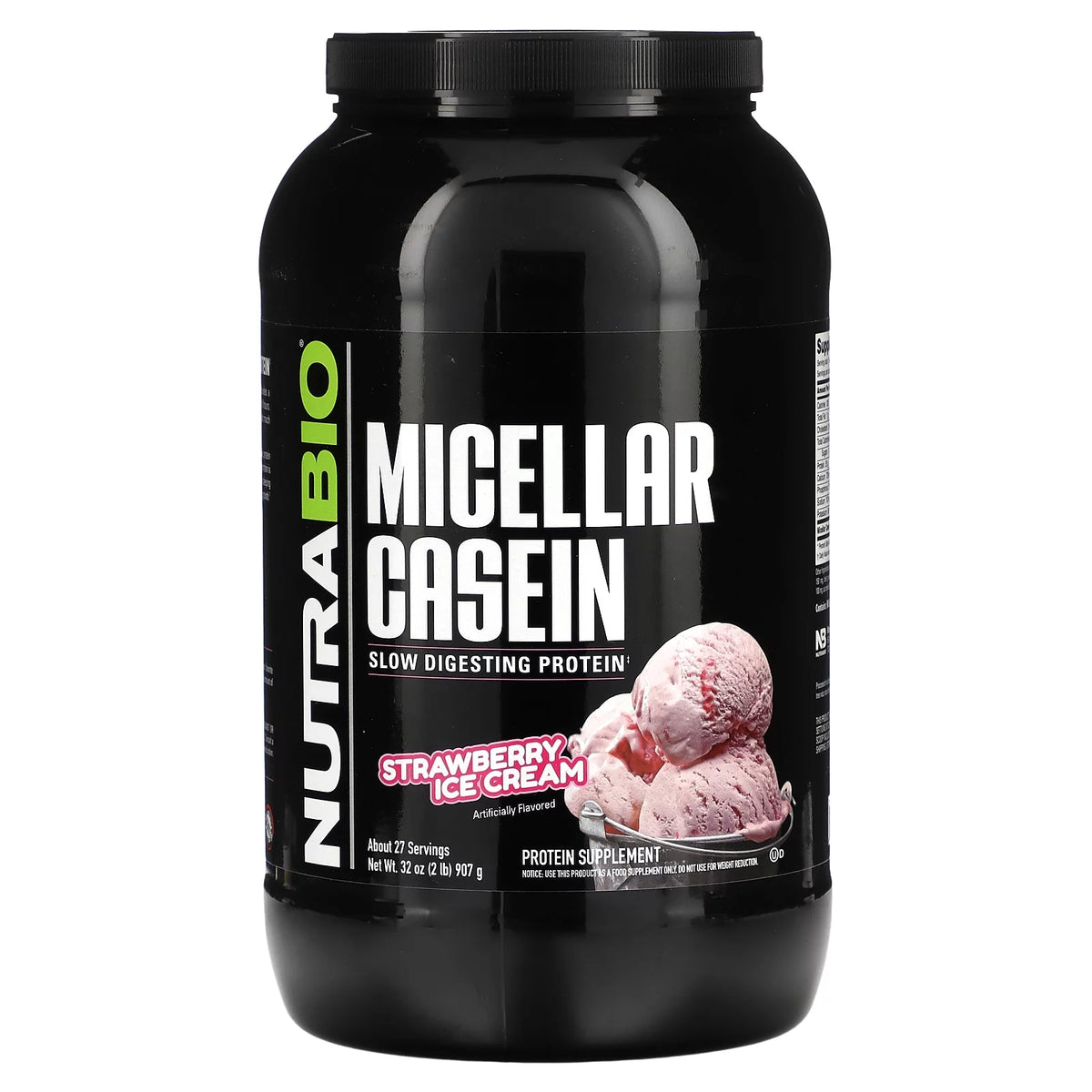 Strawberry Ice Cream Micellar Casein, 2 lb (907 g) N579
