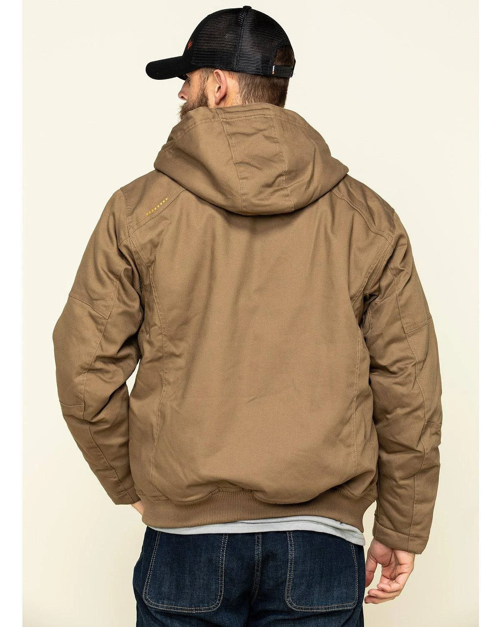 Khaki Hooded Work Jacket L6671
