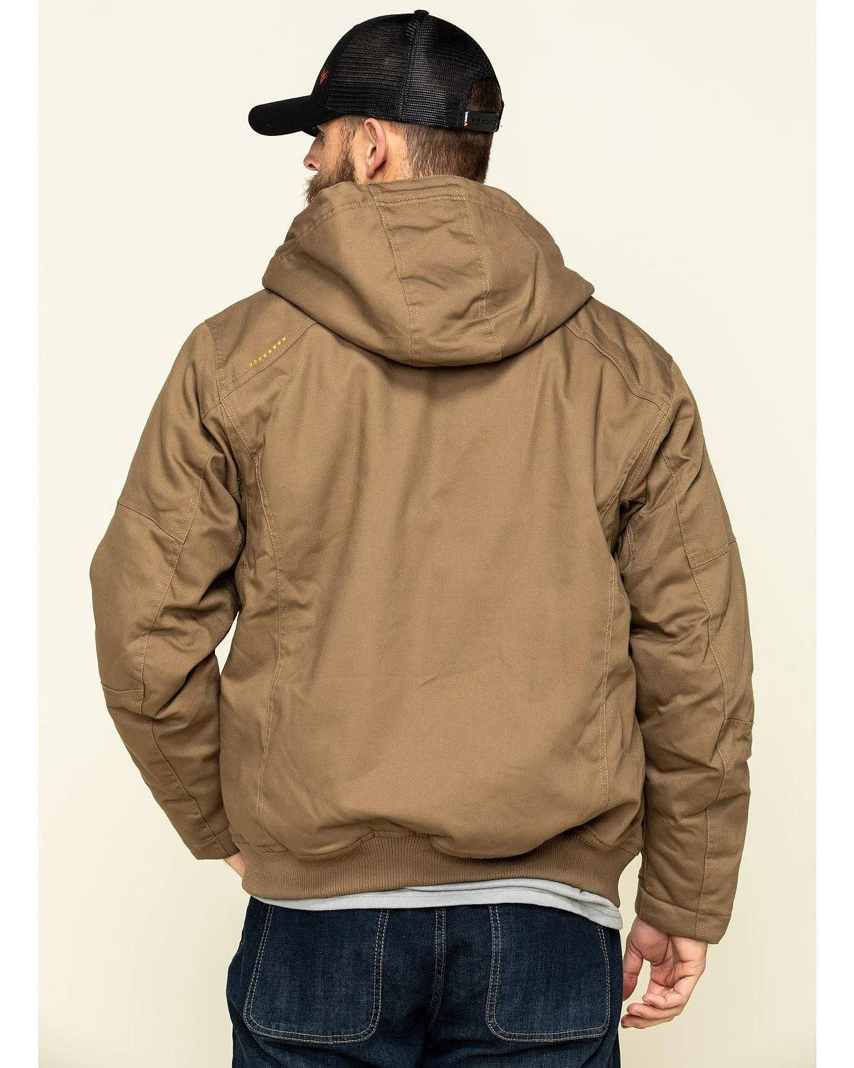 Khaki Hooded Work Jacket L6671