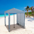 6' x 6' Portable Umbrella Canopy Beach Cabana Instant Shelter with Privacy Sunwall Z820965