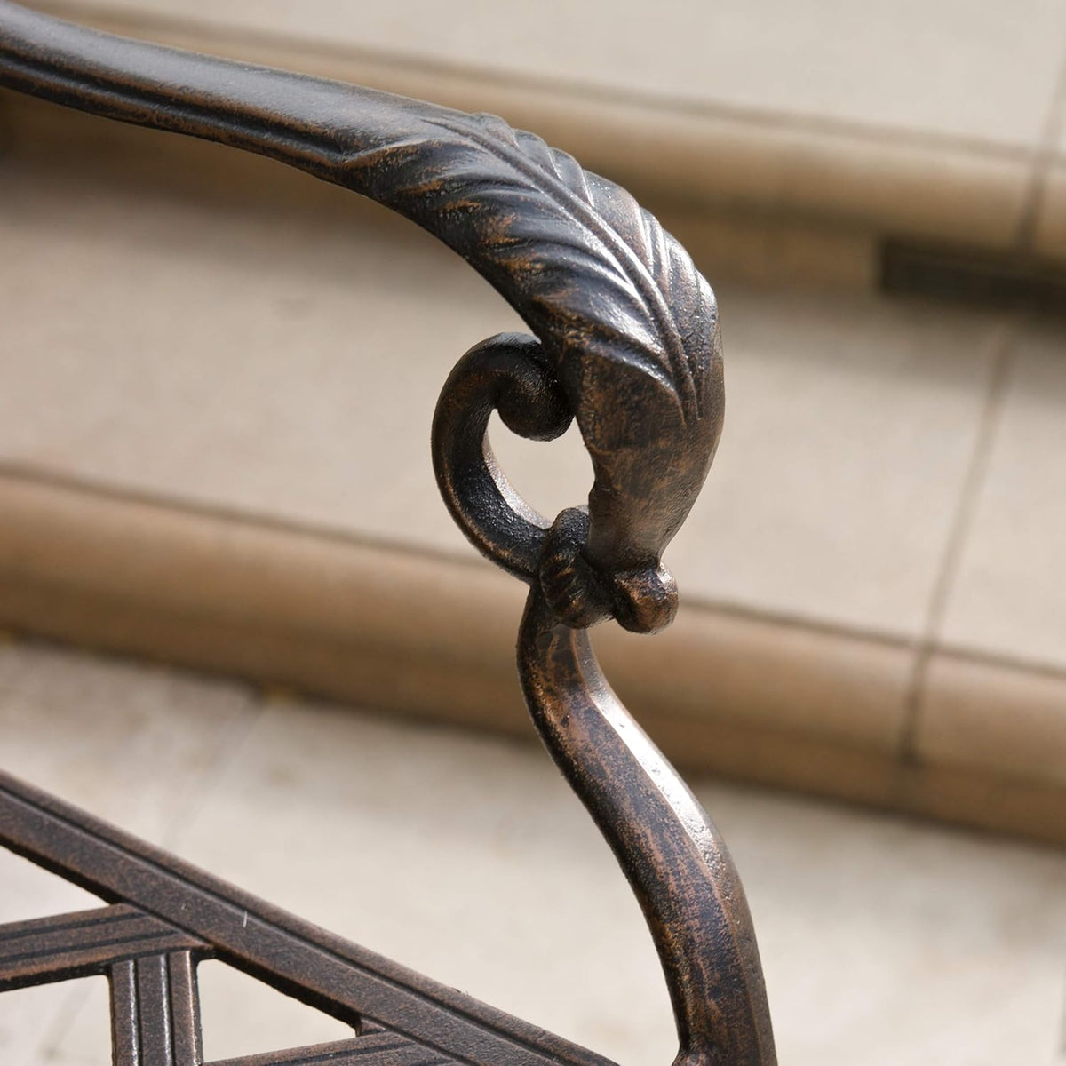 Cast Aluminum Bar Stools, 2-Pcs Set, Shiny Copper R8922