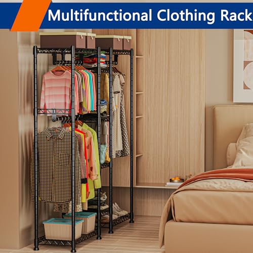 Silver Metal Heavy Duty Wire Garment Rack K621
