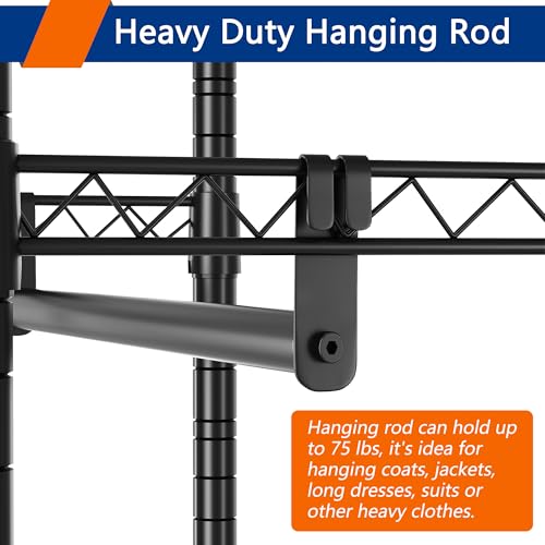 Silver Metal Heavy Duty Wire Garment Rack K621