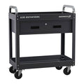 Black 30 in. Service Cart with Drawer L7361