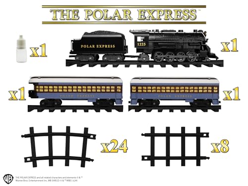 Battery-Operated Toy Train Set with Bluetooth, Locomotive, Train Cars, & Track G9941