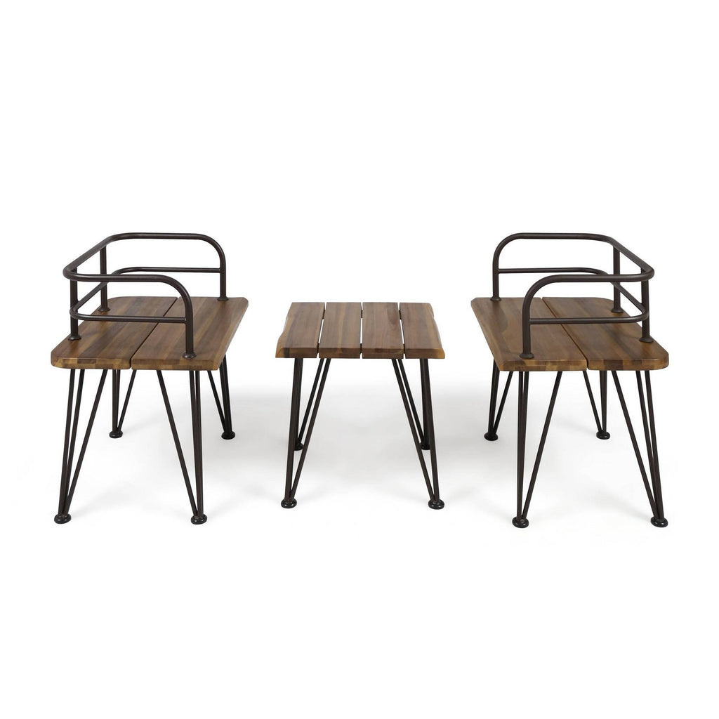 3-Piece Acacia Wood Chat Set I6471