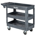 Grey Three-Layer Plastic Storage Trolley Q747237