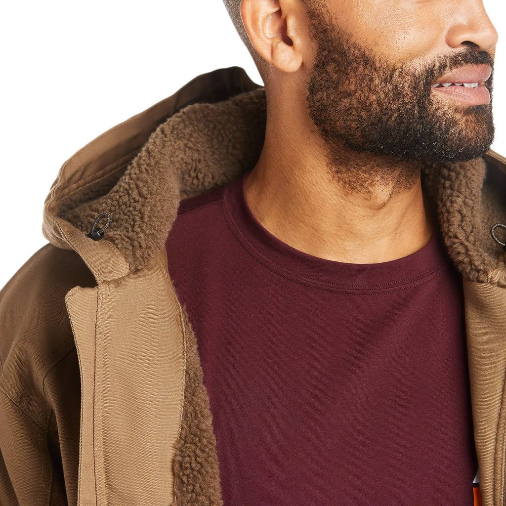 Khaki Hooded Work Jacket L6671