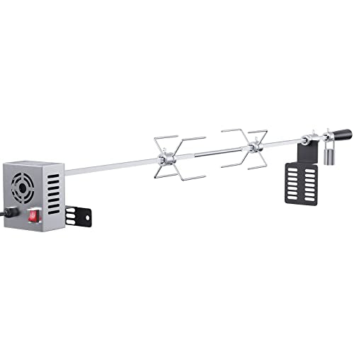 Stainless Steel Electric Grill Rotisserie Kit with 32"/39" Hexagon Spit Rod Z191879