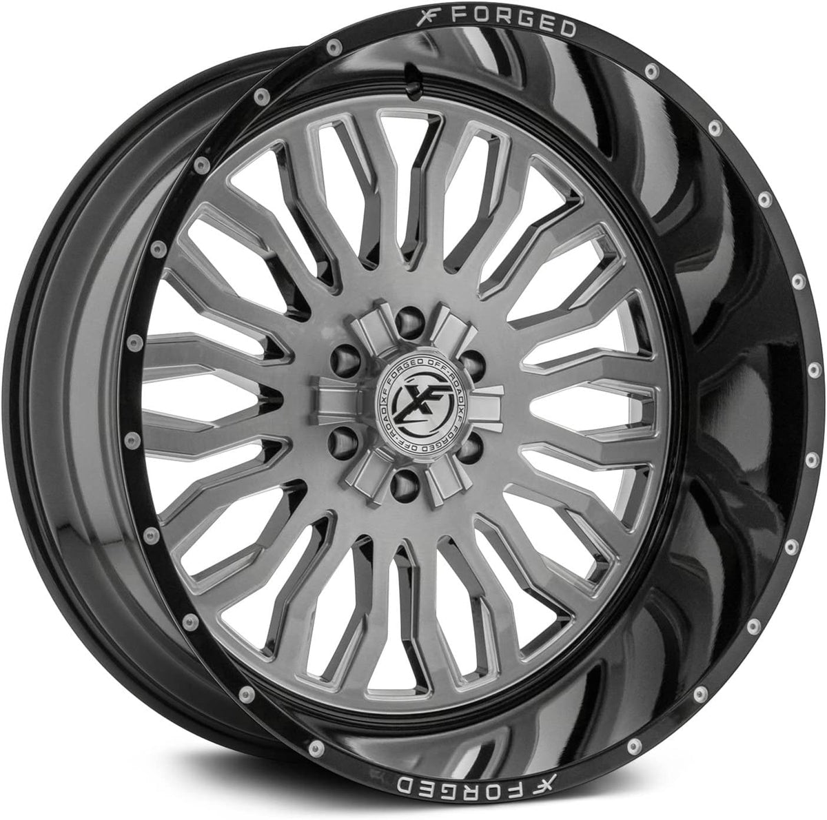 Milled Brushed with Black Lip 20x9 Wheel R3395