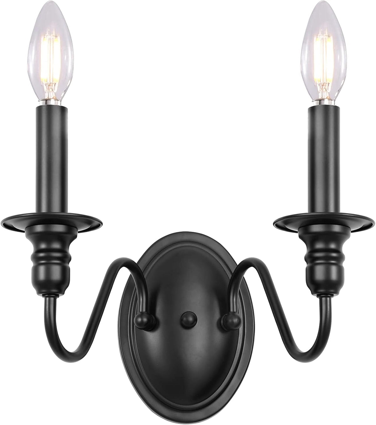 Black 2 Light Wall Sconces B32262
