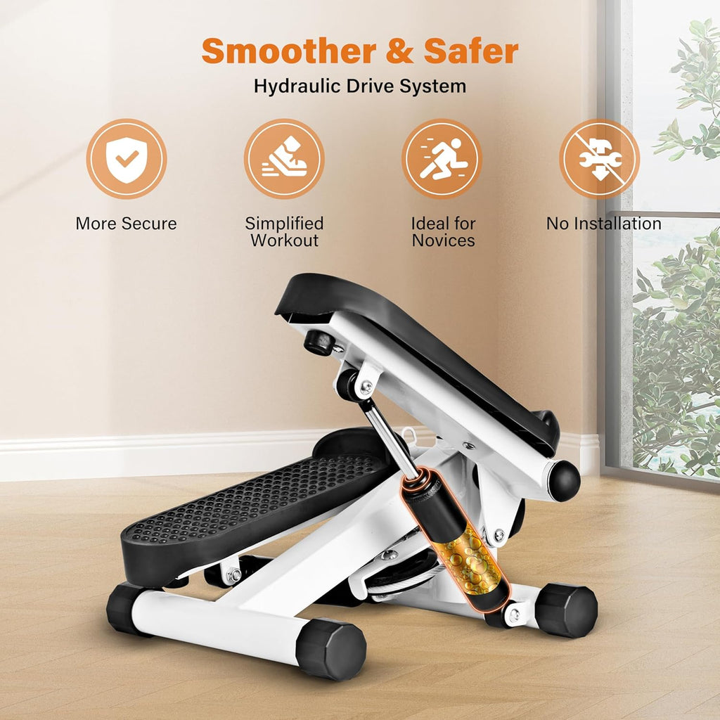 Mini Stepper with Resistance Band, 120KG Load X862