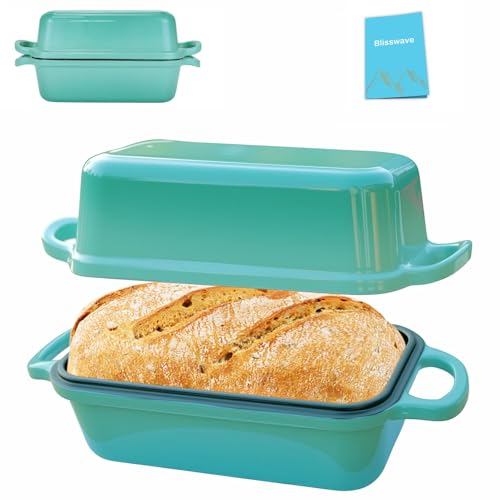 2 Piece Enameled Cast Iron Bread Pan with Lid (Lake blue) K5344