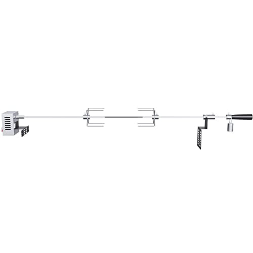 Stainless Steel Electric Grill Rotisserie Kit with 32"/39" Hexagon Spit Rod Z191879