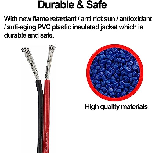 18 AWG 20 Feet 10 ft Black 10 ft Red 18 Gauge Silicone Wire Hook Up Wire Cable Flexible Tinned Copper Wire G233