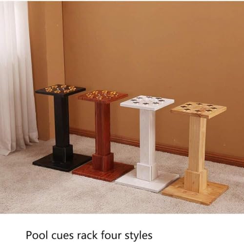 White Freestanding Wooden Pool Cue Rack O42039