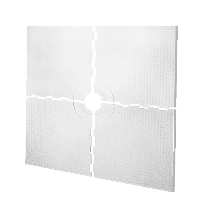 72 x 72 Shower Kit with Center Tray, Drain Kit and Drain Grate K864