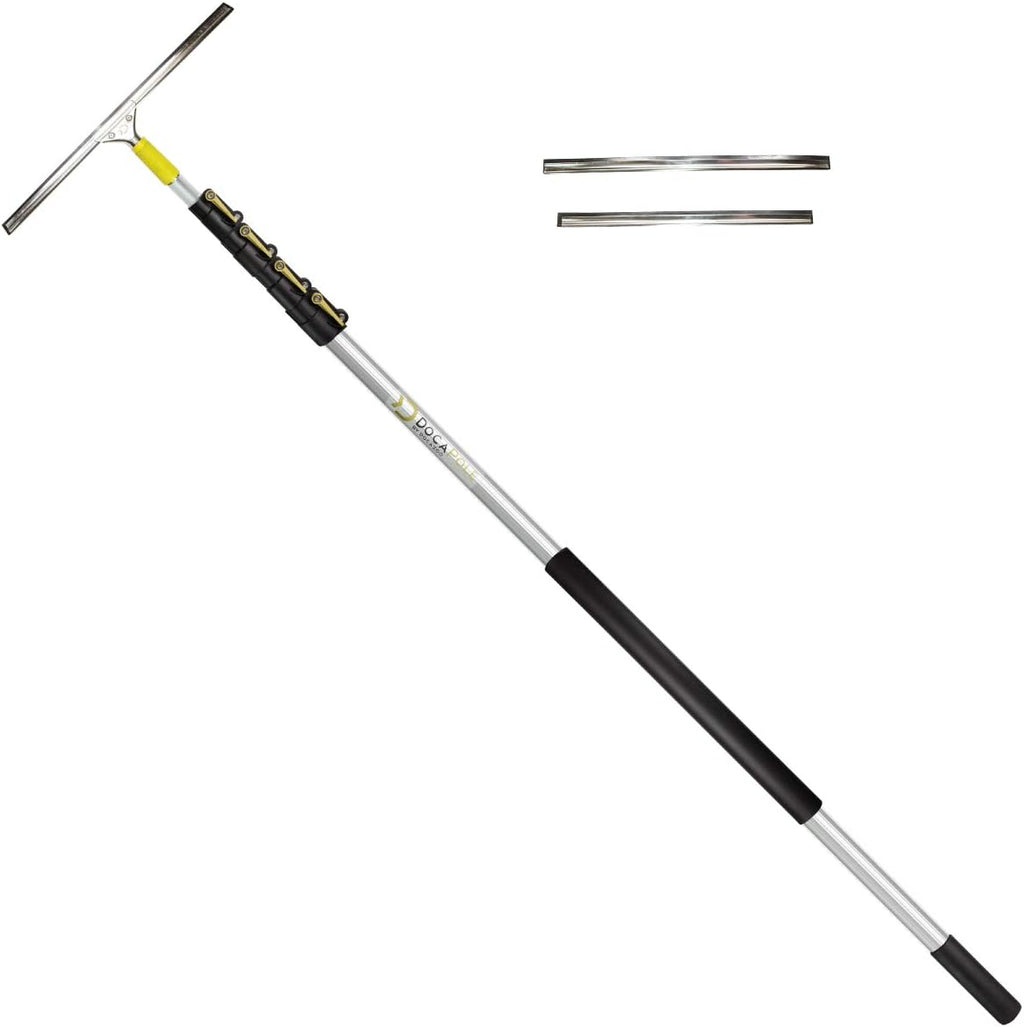7-30 Foot Extension Pole + Window Squeegee with Removable Blades R977