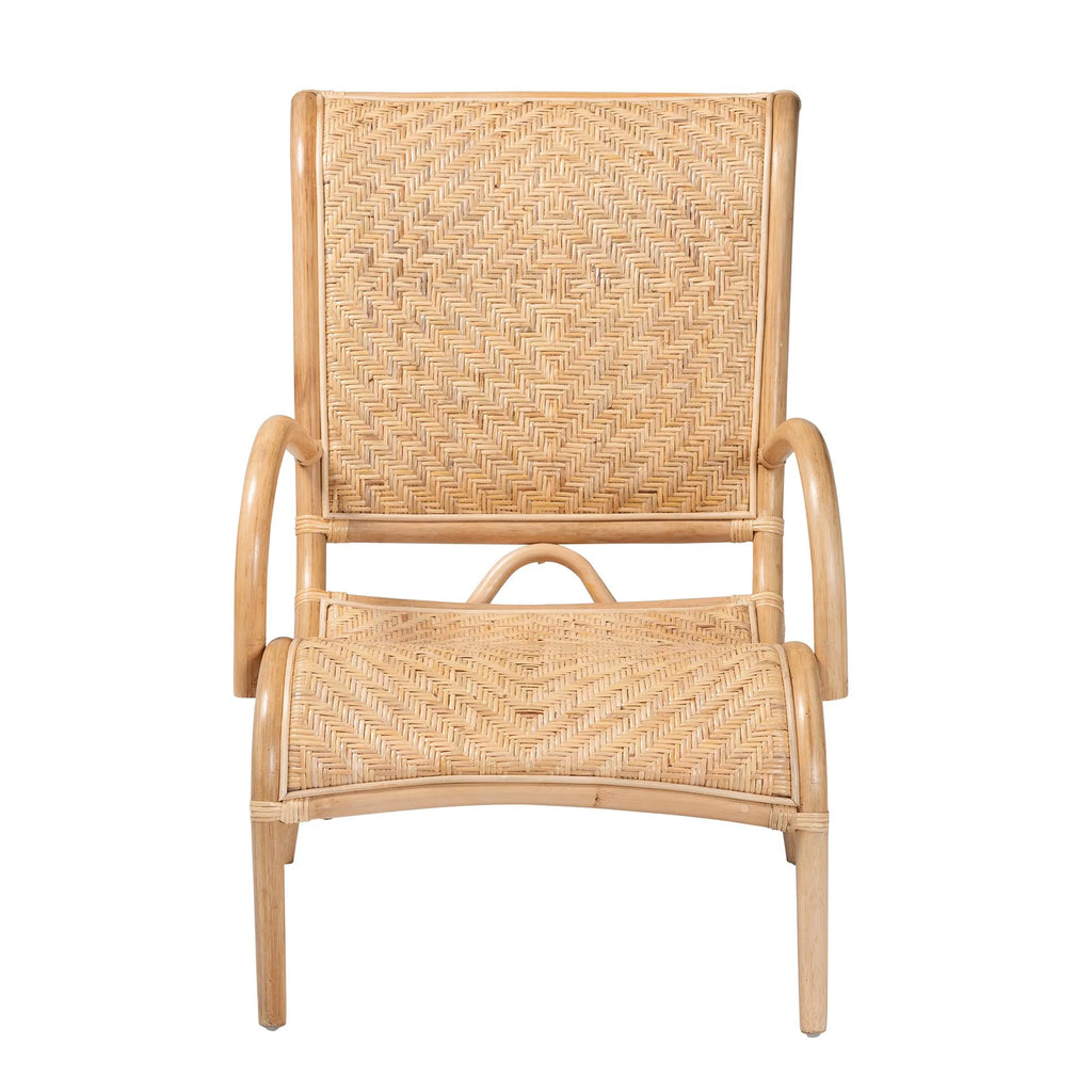Natural Brown Rattan Lounge Chair M3379