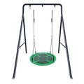 6.7’ x 8.4’ Single Swing Set Frame with 39” Round Platform Tree Swing D329756