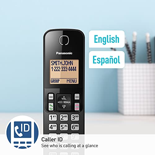 2 Handsets Expandable Cordless Phone System with Answering Machine and Call Block W122085