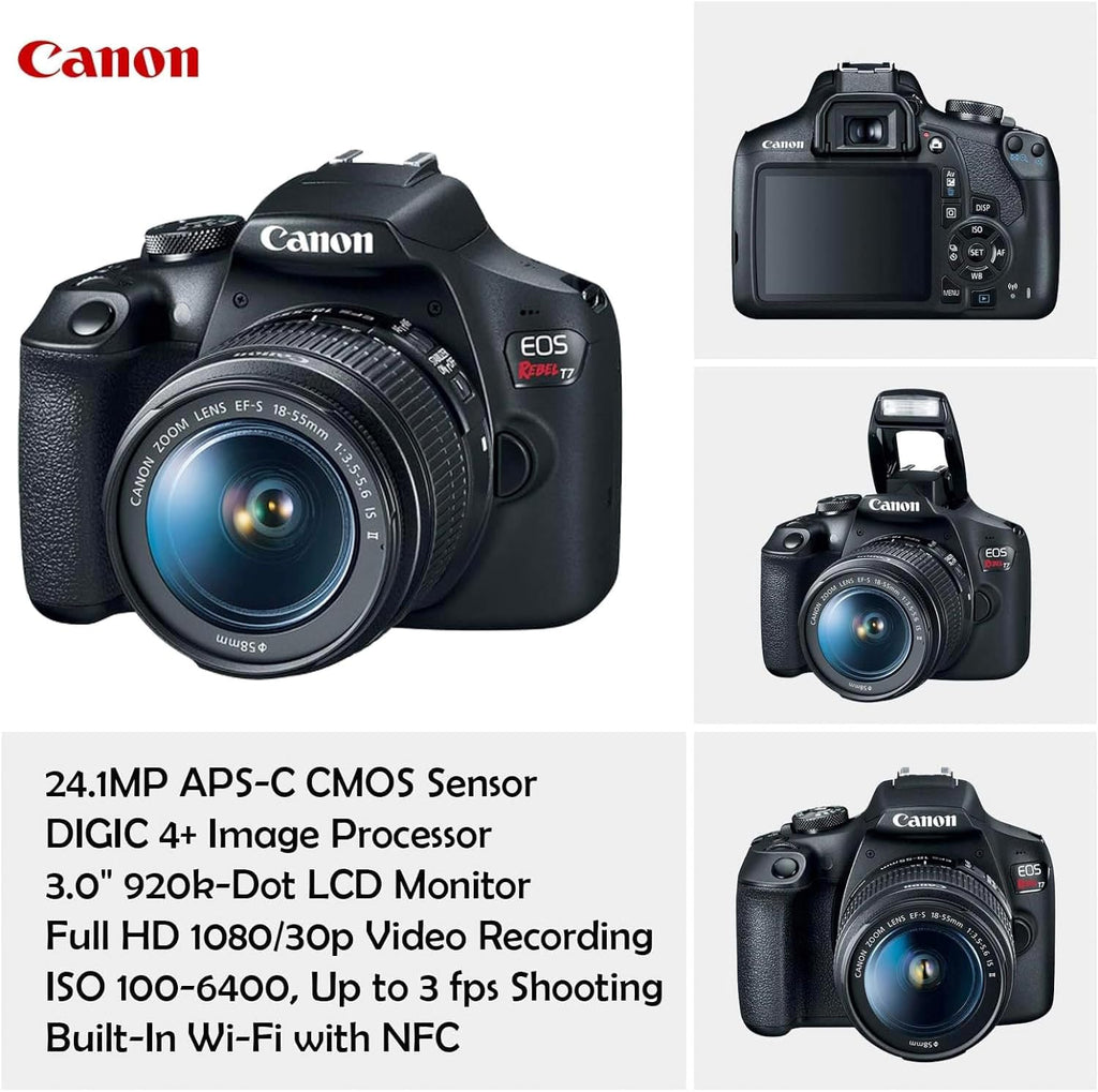 DSLR Camera with 18-55mm Lens, 75-300mm Lens, 420-800mm Telephoto Zoom Lens, 32GB Memory, Filters, Tripod J946593