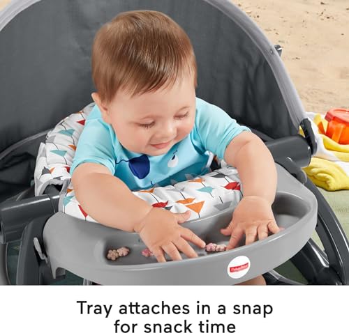 Travel Baby Chair Floor Seat with Snack Tray and Canopy Q78287
