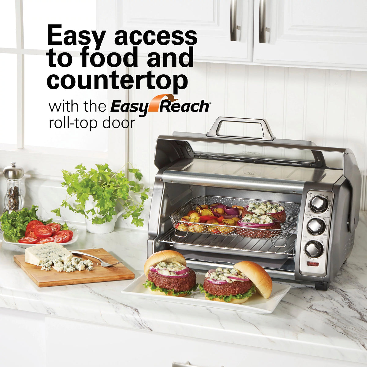 Sure-Crisp Air Fryer Toaster Oven, 6 Slice, Stainless Steel R763336