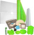 72 x 72 Shower Kit with Center Tray, Drain Kit and Drain Grate K864