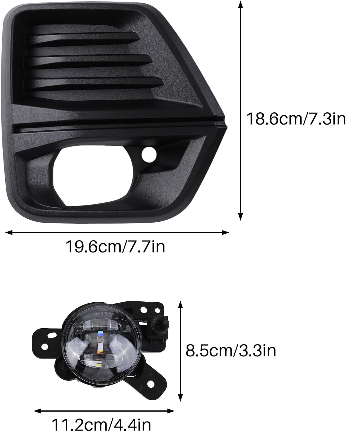 Pair Front Bumper LED Fog Light with Fog Light Cover and Wire Harness Compatible with 2023 2024 Chevy Colorado Fog Lamp Driving Fog Light Lamp (Clear Lens) with Fog Light Bezel, Switch, Wires F846374