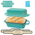 2 Piece Enameled Cast Iron Bread Pan with Lid (Lake blue) K5344