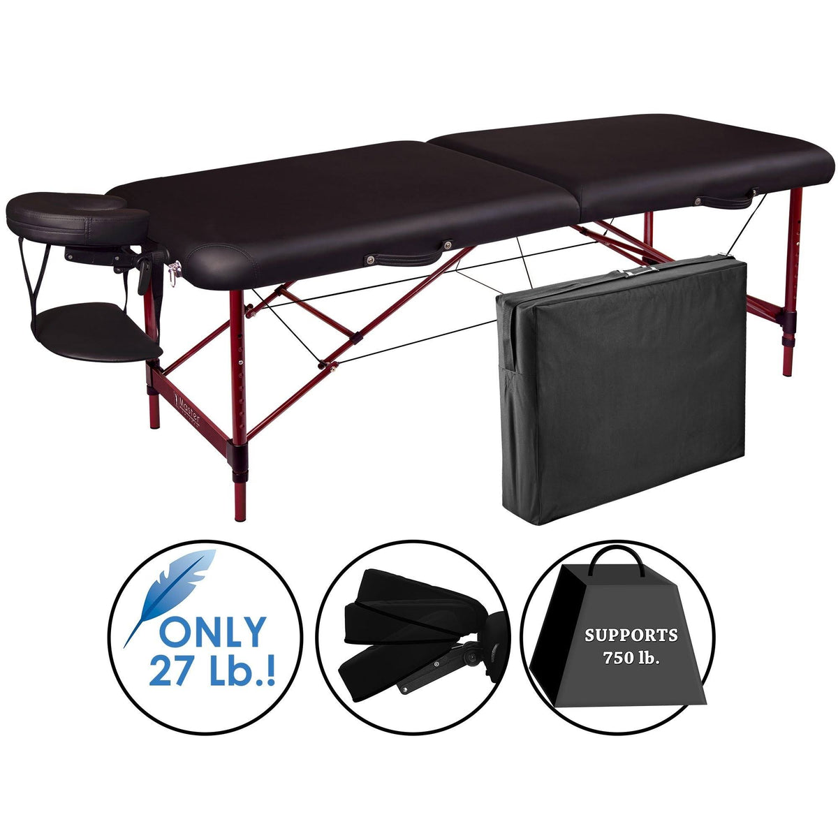 Black Lightweight Portable Table C538