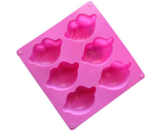 Pink 6 Cavity Silicone Lips Mold 2 Pack N48178