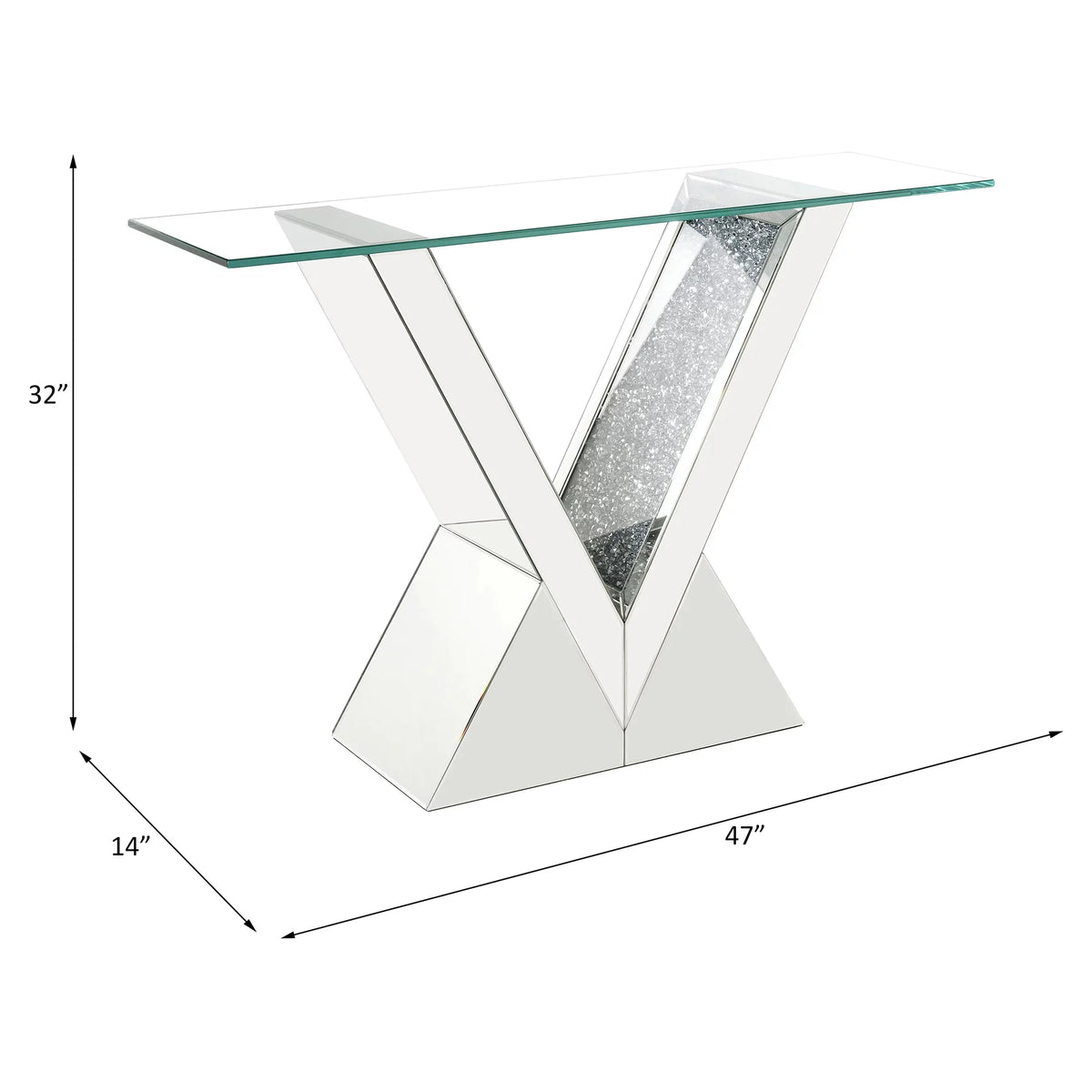 Rectangular Mirrored Console Table H9188