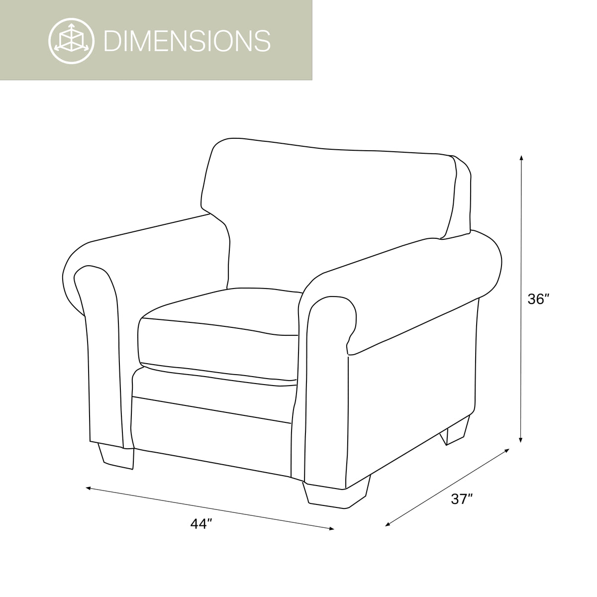 Arm Chair with Ottoman L7683