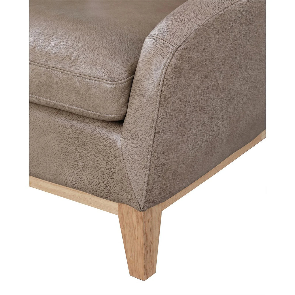 Sandy Brown Leather Loveseat S320