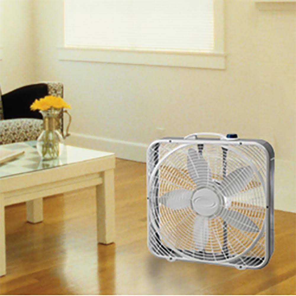 20x22 Steel Box Fan with 3 Speed Settings and Easy Carry Handle, 4 Pack Z58515