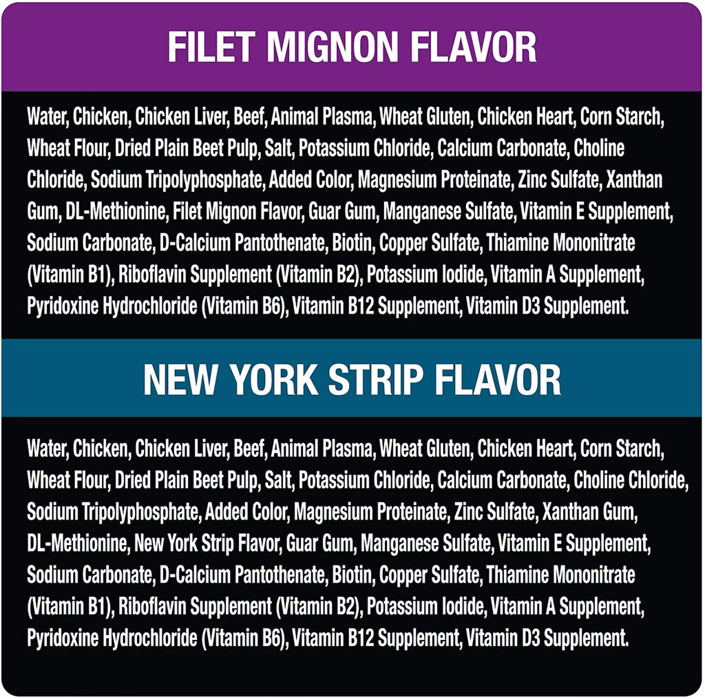 Adult Soft Wet Dog Food Filets in Gravy Variety Pack, 12 3.5 oz Trays Y251
