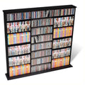 51" Triple CD DVD Wall Media Storage Rack in Black J4291