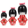 Antique Japanese Kimono Dolls Wooden Toys M322