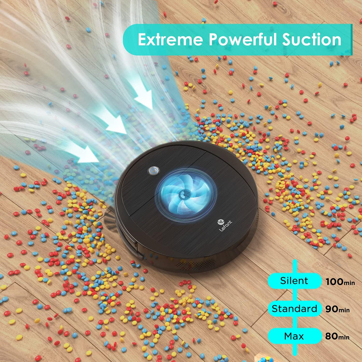 Robot Vacuum, 2200Pa Suction, Self-Charging, Tangle Free A595592